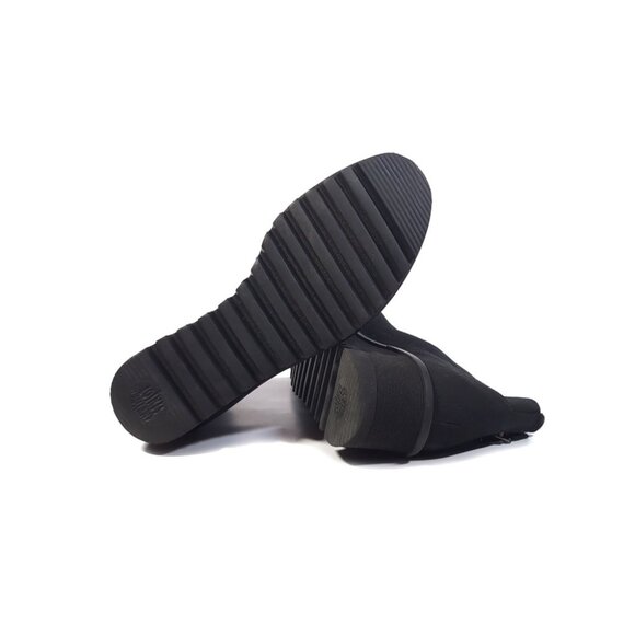 Loints of Holland Boots 40 'Lightning' Black Low Wedge Bootie Nubuck SZ … - Picture 8 of 9